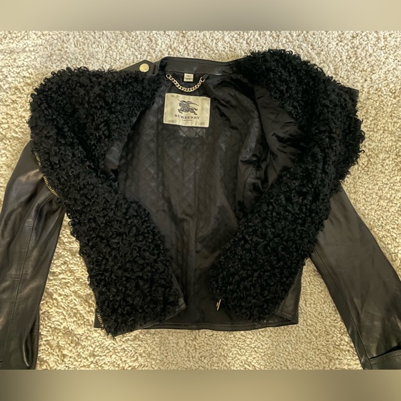 Burberry black leather jacket - Picture 2 of 9